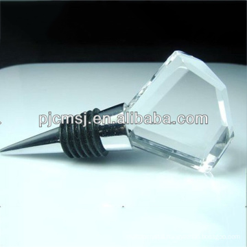 Clear Crystal Wine Stopper With Personalized Logo For Wedding Favor